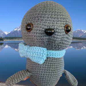 HANDMADE CROCHETED STANLEY the SEAL - 10" X 10"